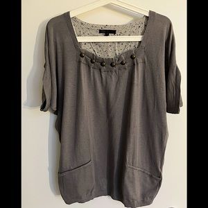 Maje grey silk and wool blouse